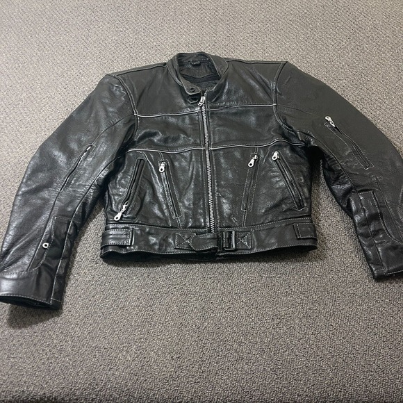Xelement Other - Xelement Jacket Womens Size L Large Leather Motorcycle Biker Heavy Cropped